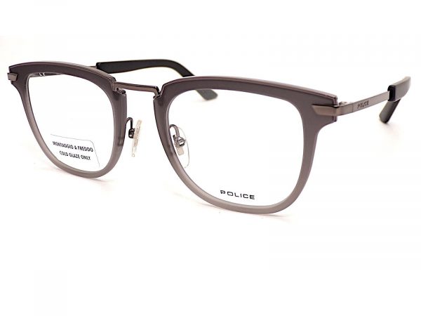 Police Halo 5 Reading Glasses Grey with Gunmetal Black VPL566 0568