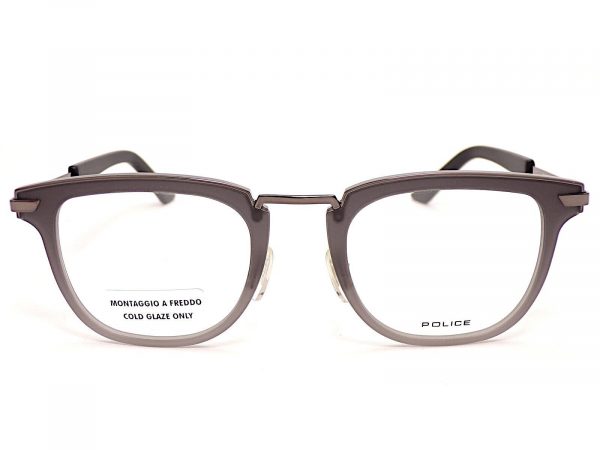 Police Halo 5 Reading Glasses Grey with Gunmetal Black VPL566 0568 - Image 3