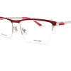 Police Crossover 3 Reading Glasses Red Silver Semi Rimless VPL564 579