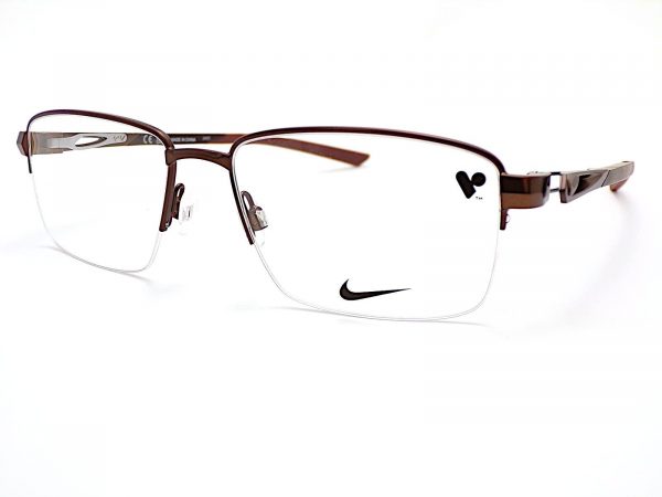 Nike Reading Glasses Semi Rimless Satin Walnut 8141 212