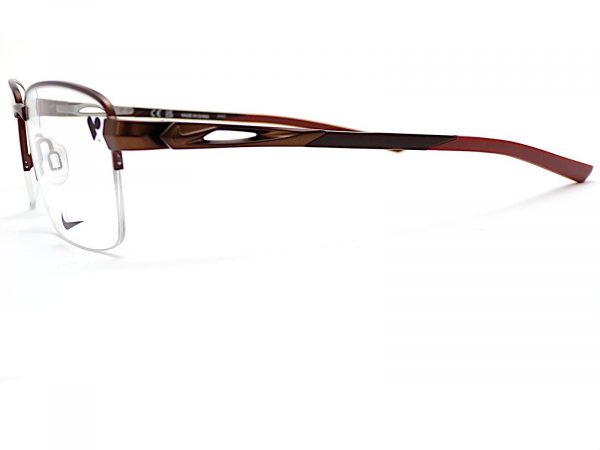 Nike Reading Glasses Semi Rimless Satin Walnut 8141 212 - Image 2