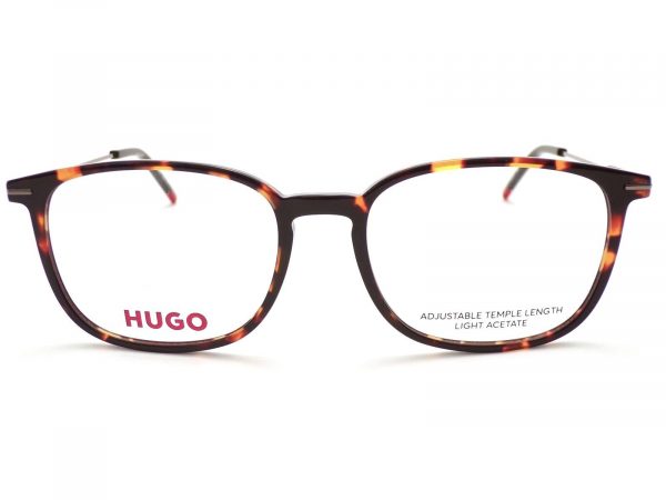 Hugo Reading Glasses Brown Havana Gunmetal Red Black HG1205 086 - Image 3