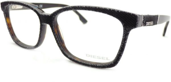 Diesel Reading Glasses DEMINEYE 55mm Brown Tortoise with Black Denim Fabric DL5137 056