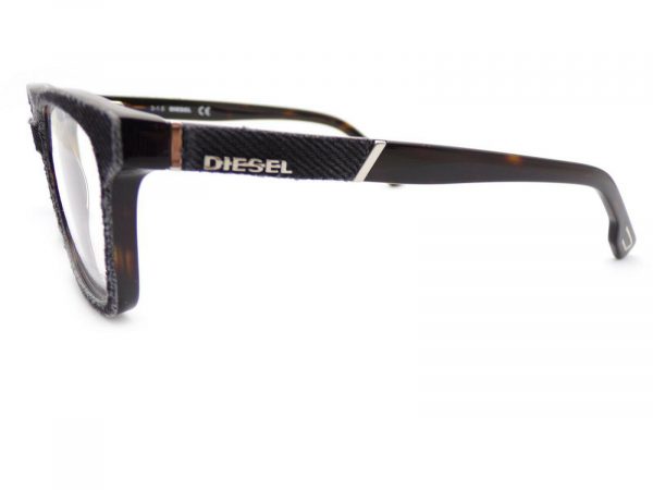 Diesel Reading Glasses DEMINEYE 55mm Brown Tortoise with Black Denim Fabric DL5137 056 - Image 2