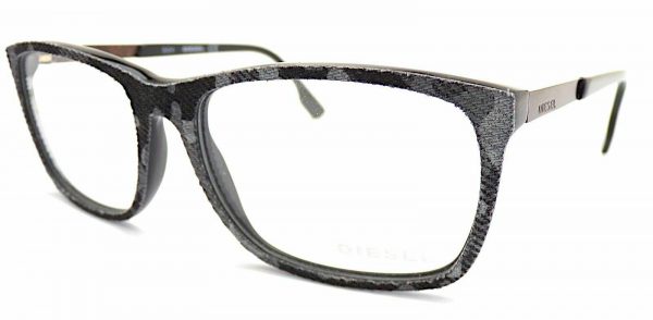 Diesel Reading Glasses DEMINEYE 55mm Black Grey Denim with Antique Bronze DL5166 005