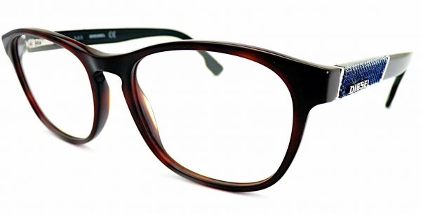 Diesel Reading Glasses DEMINEYE 52mm Brown-Black/ Blue Denim Fabric DL5190 052