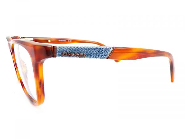 DIESEL Reading Glasses DEMINEYE 52mm Amber Brown/ Blue Denim Fabric DL5249 054 - Image 2
