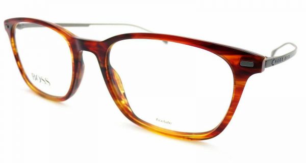 Hugo Boss Titanium Reading Glasses Brown Horn with Ruthenium 1015 EX4