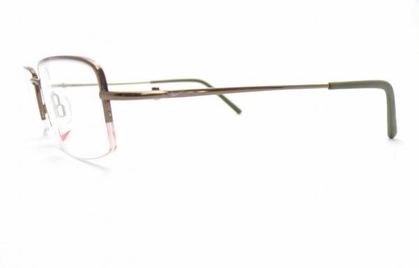 Nike Reading Glasses 55mm Semi Rimless Walnut with Khaki 8179 250 - Image 2