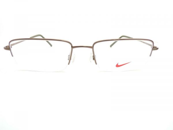 Nike Reading Glasses 55mm Semi Rimless Walnut with Khaki 8179 250 - Image 3