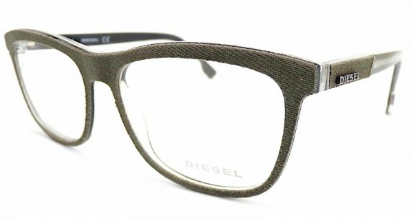 Diesel Reading Glasses DEMINEYE Plaid Grey with Khaki Denim Fabric DL5191 098